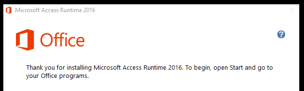 Access runtime installation